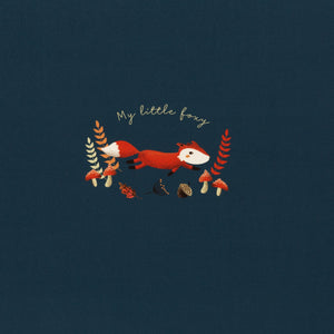 My little foxy, laufender Fuchs, Panel, Jersey bedruckt, by Christiane Zielinski, 3er Panel, Rapport, Fuchsstoff
