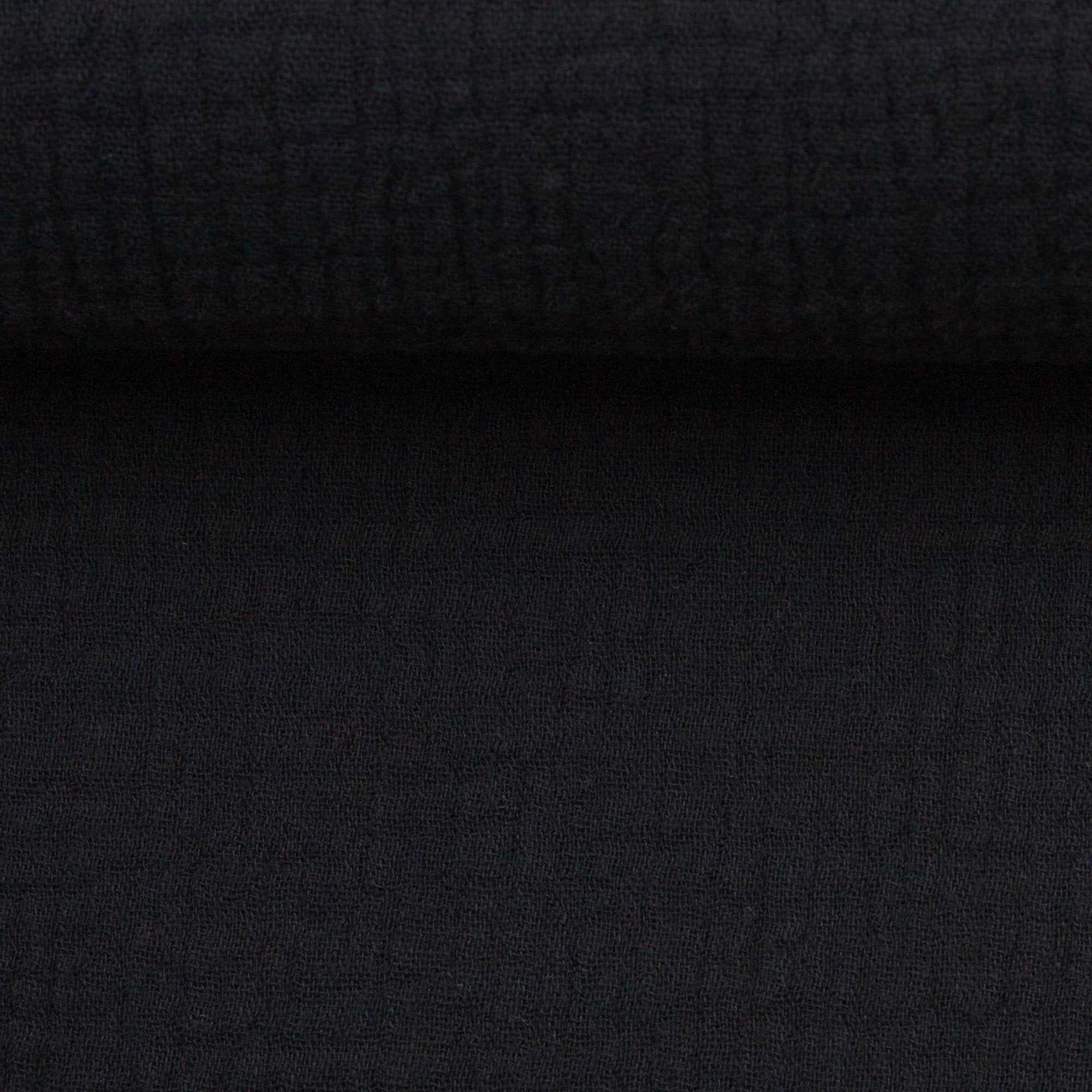 Musselin, Double Gauze 000299 uni, schwarz