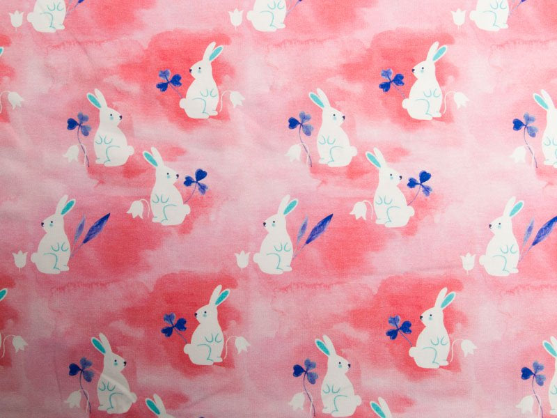 Jersey Hilco Funny Farm - Hasen - rosa/rot