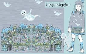 Gespensterchen, meliert,, Bio Jersey, Lillestoff, Panel