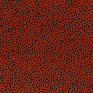 Jeron, Musselin, Double Gauze Dots, 500313, Tupfen, schwarz/terracotta