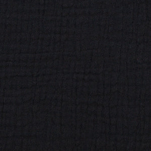Musselin, Double Gauze 000299 uni, schwarz
