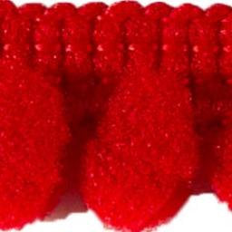 Pomponborte 12mm rot