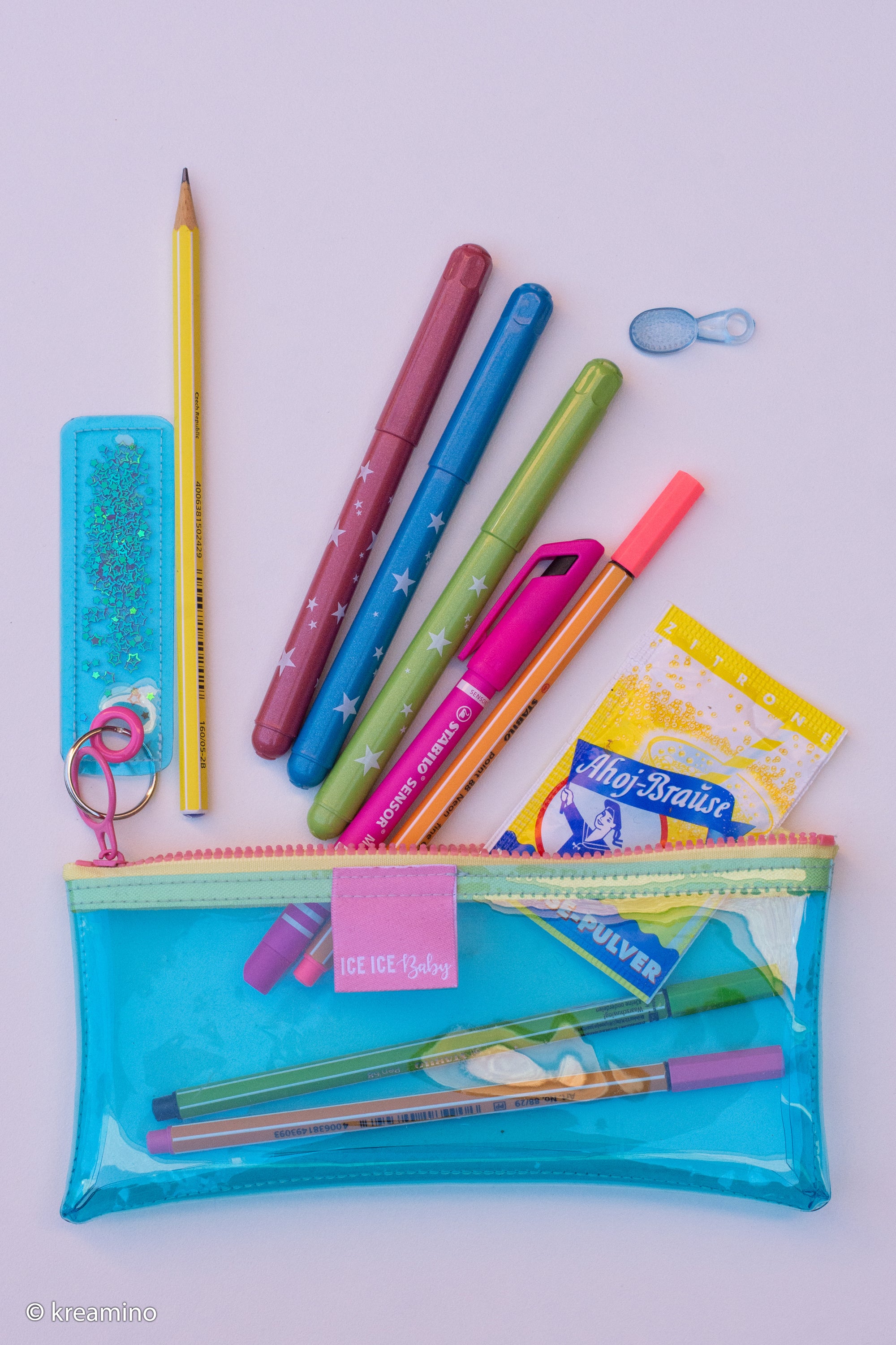 Taschenstoff Folie Klarsichtfolie Transparente hellblau  Window / Vista Swafing