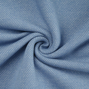 Jacquard Sweat, Alpenfleece,  Wintersweat, Kästchen-Muster und kuscheliger Innenseite,  jeansblau